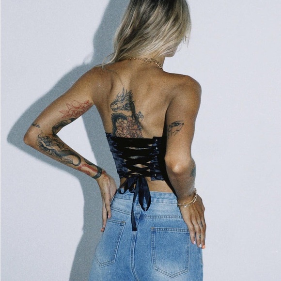 Princess Polly Maya Corset Top Black - Picture 2 of 5